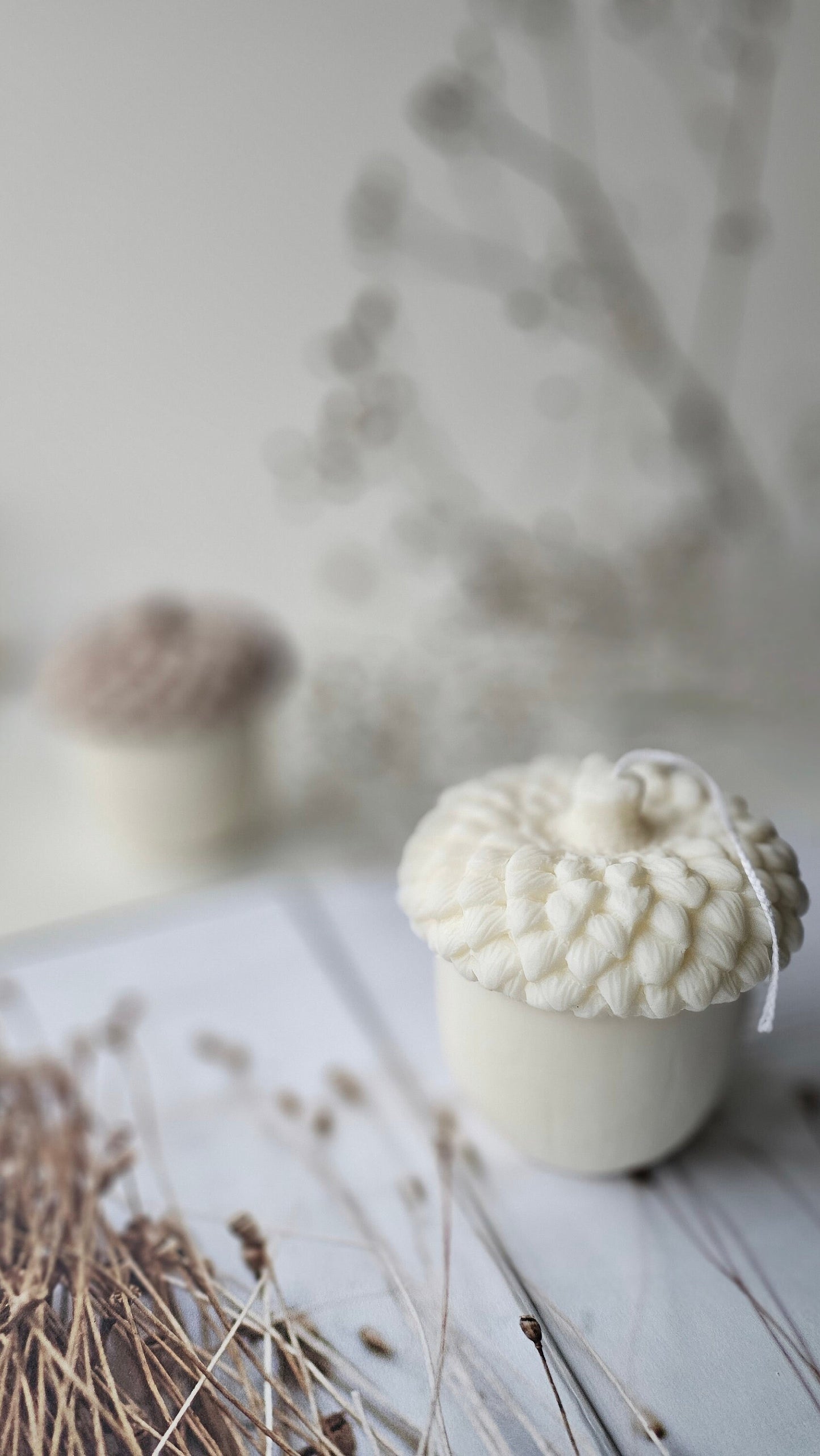 Decorative Large Oaknut Acorn 100% Pure Soy Candle